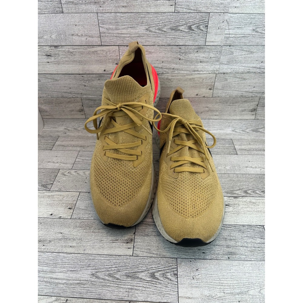 Nike Epic React Flyknit 2 Club Gold Metallic BQ8928-700 Mens 13 Running Shoes